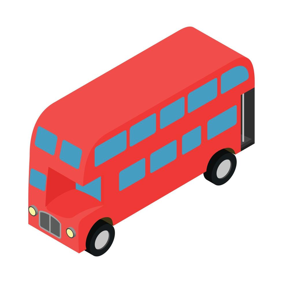 busicon rojo de dos pisos de londres vector