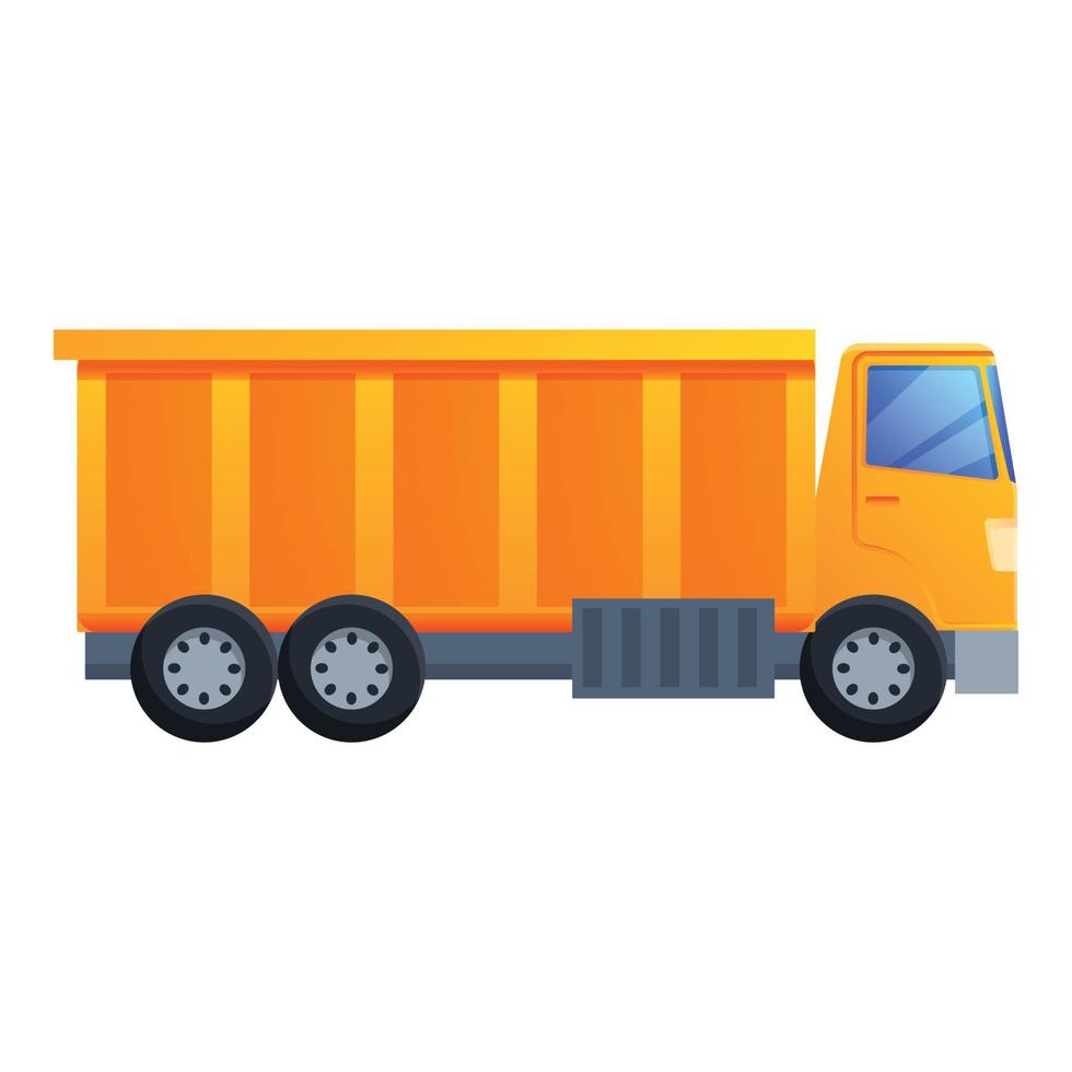 Commercial tipper icon, cartoon style vector