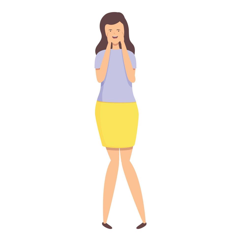 vector de dibujos animados de icono de mujer de negocios feliz. empatía de marketing