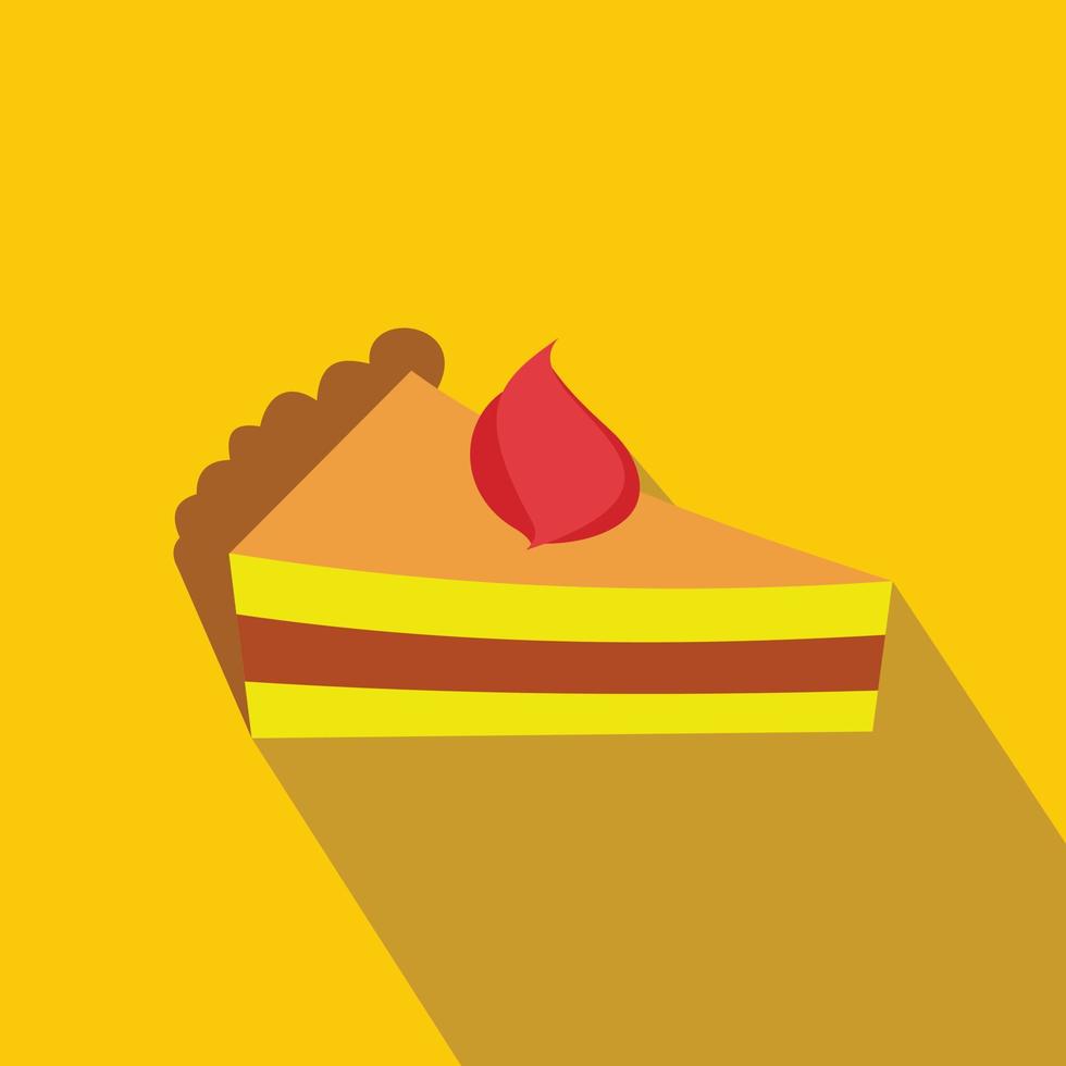 Piece of cake flat icon vector