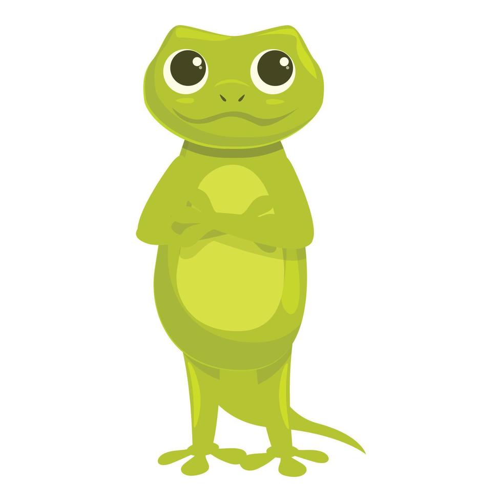 Green chameleon icon cartoon vector. Gecko lizard vector