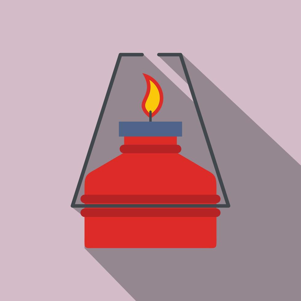 Portable gas burner flat icon vector