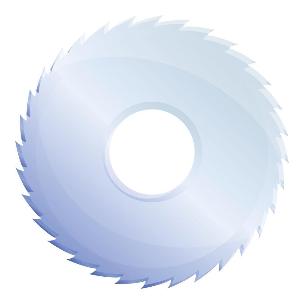icono de sierra circular, estilo de dibujos animados vector