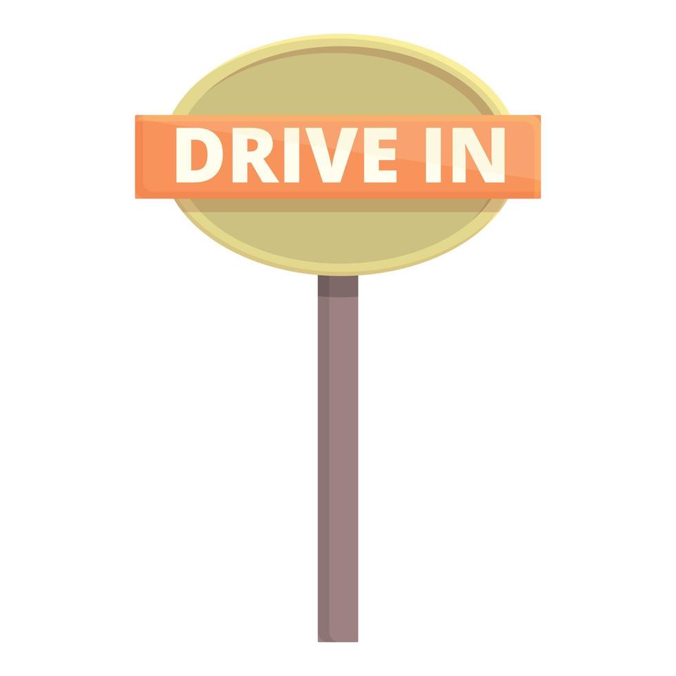 Drive film icon cartoon vector. Open air show vector