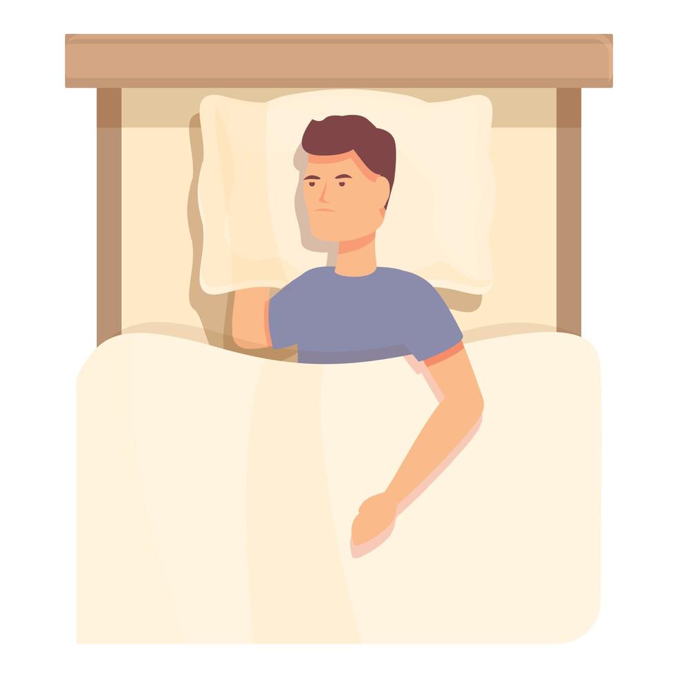 Stress sleeping icon cartoon vector. Sleep health vector