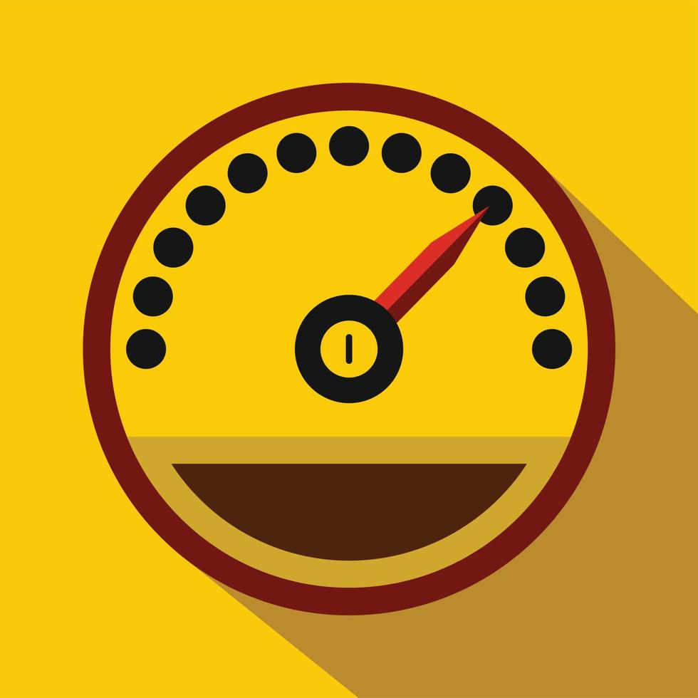 Speedometer icon in flat style vector