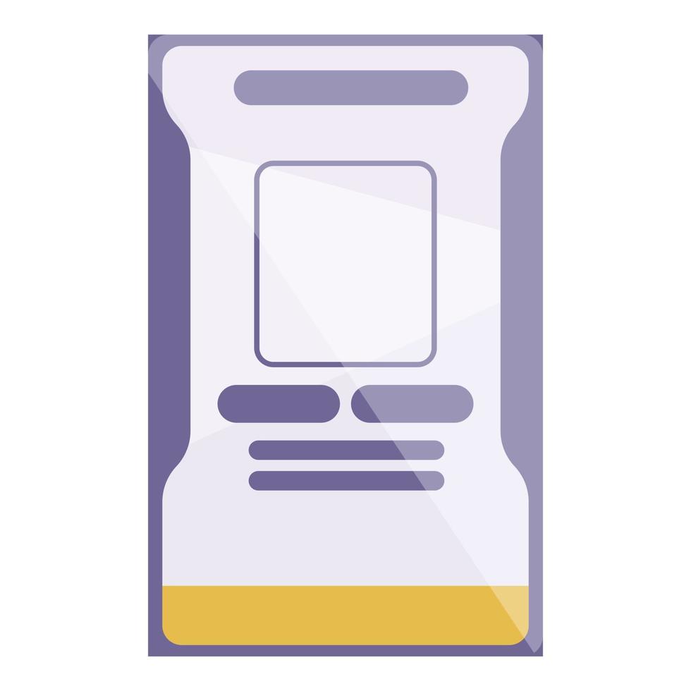 Id card document icon, cartoon style vector
