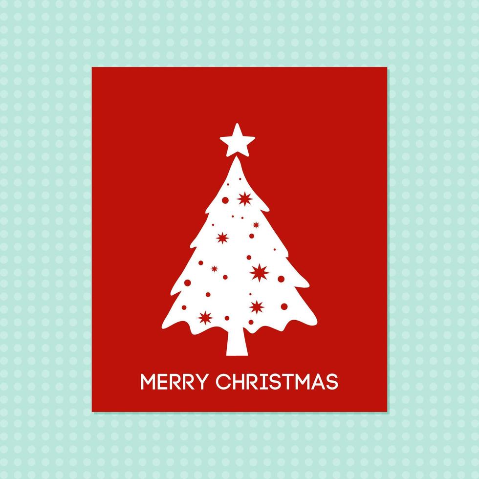 Merry Christmas creative design with christmas tree design vector