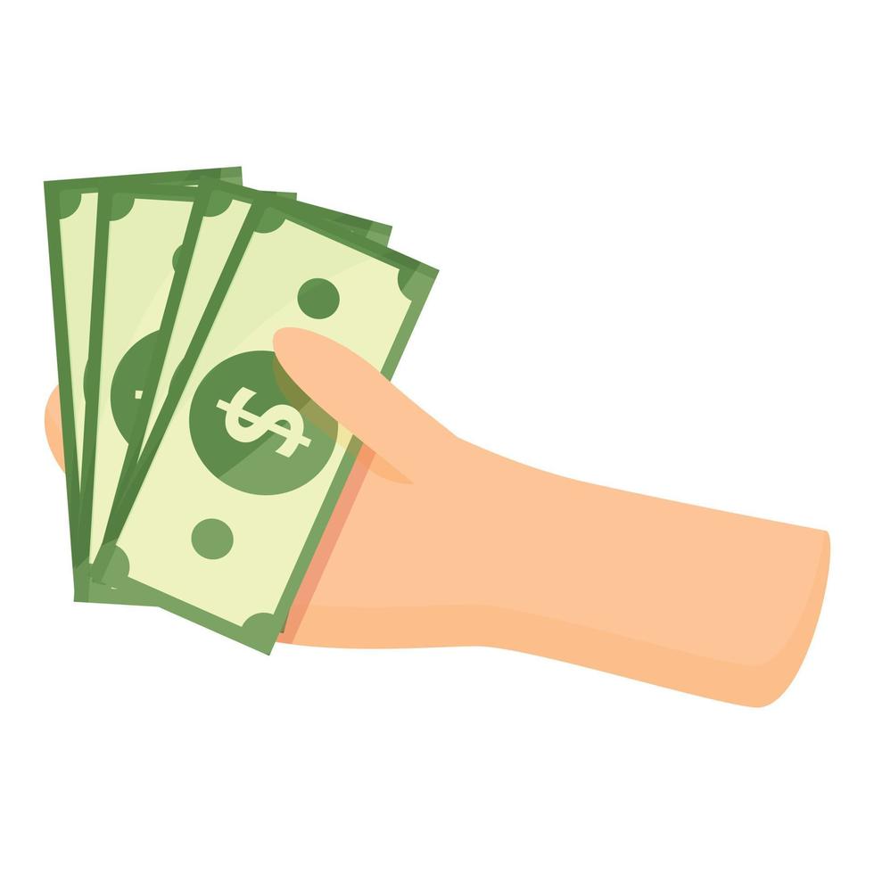 Monetary compensation icon cartoon vector. Delivery dollar vector