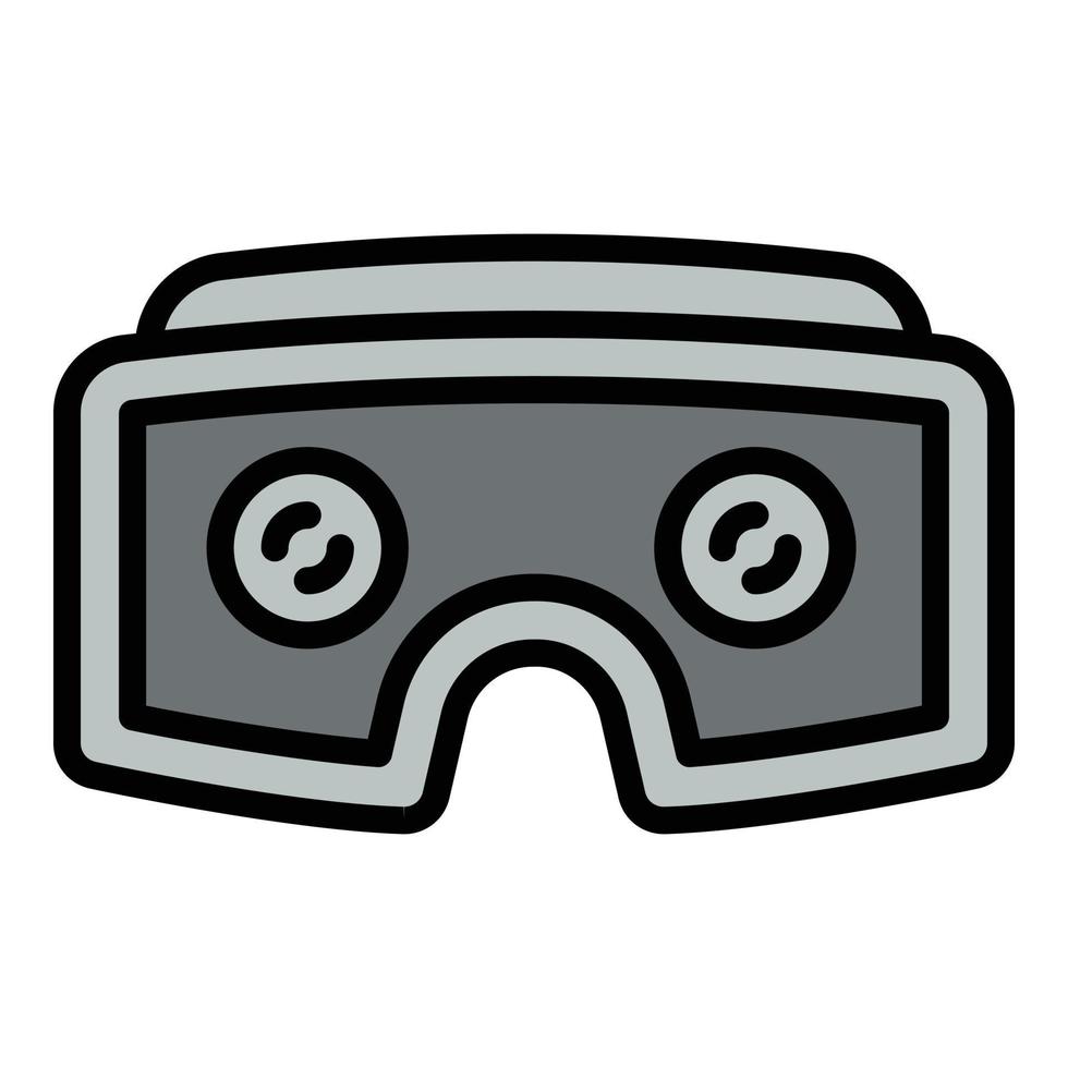 Glass game goggles icon, outline style vector