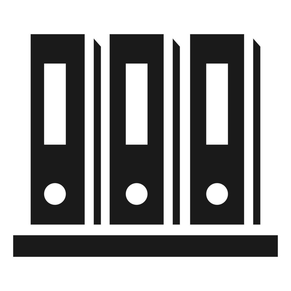 Office folder icon, simple style vector