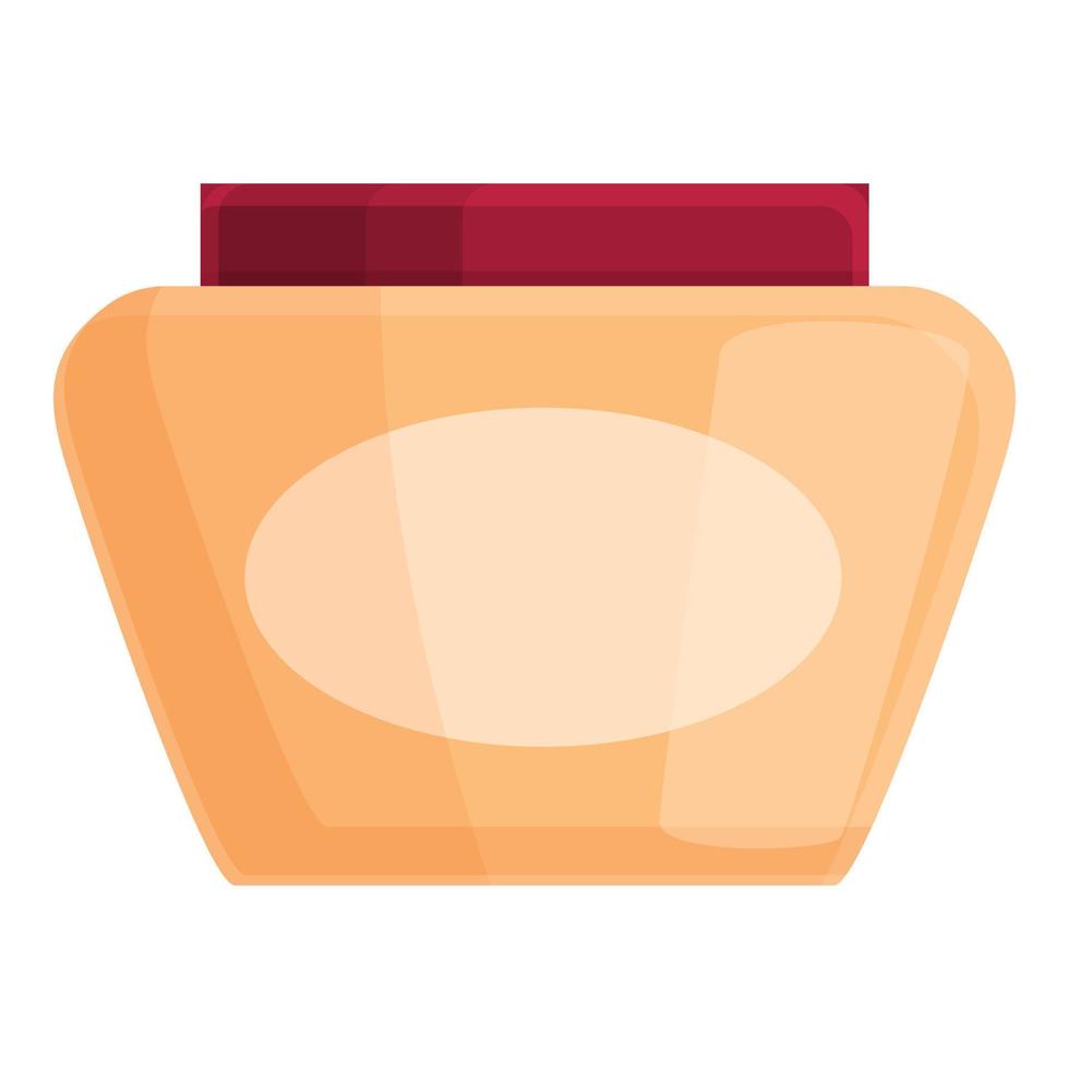 Korean body cream icon, cartoon style vector