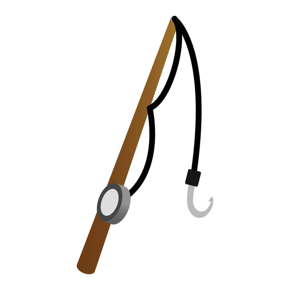 Rod isometric 3d icon vector