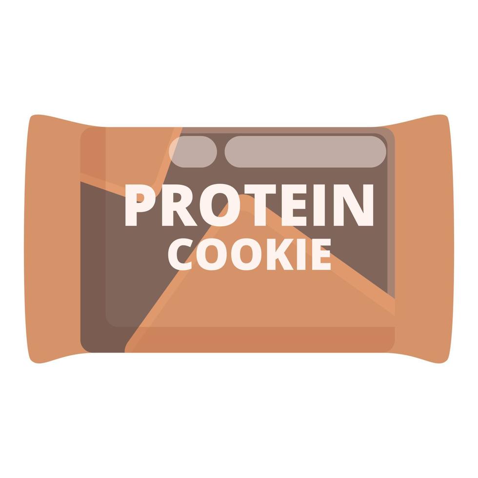 Protein cookie icon cartoon vector. Food vegan vector