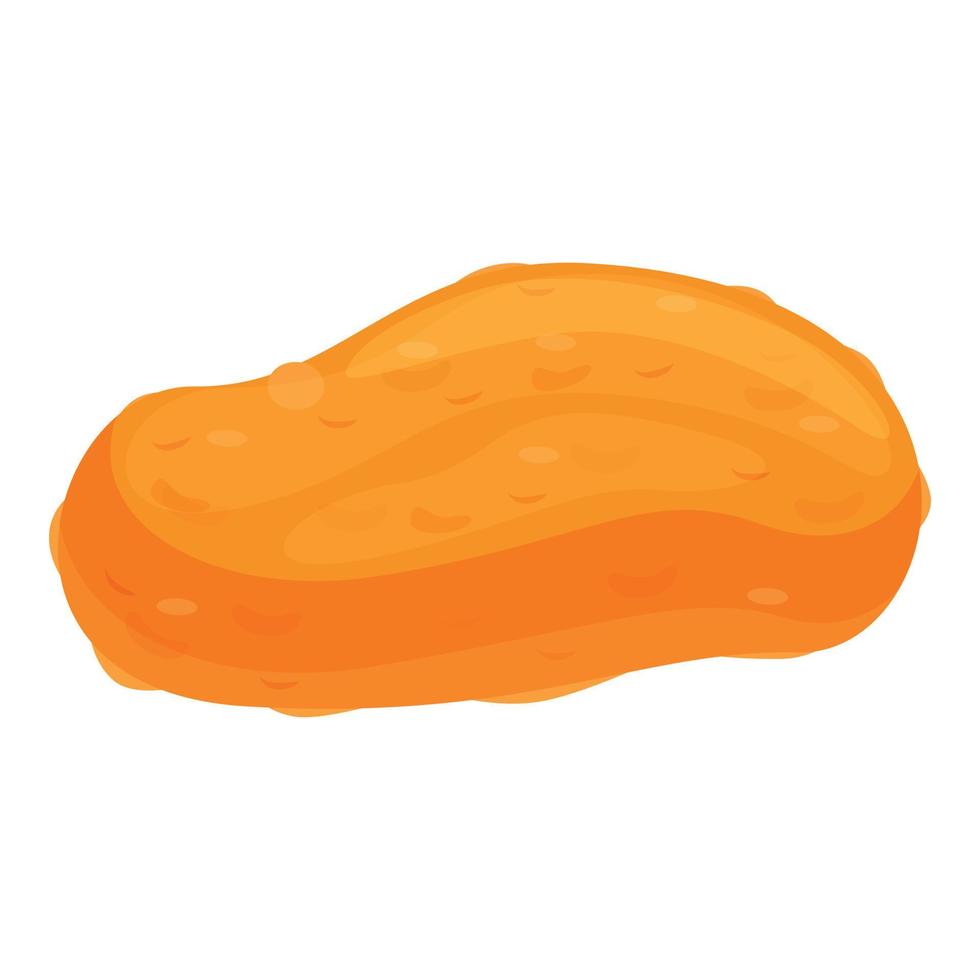 vector de dibujos animados de icono de nugget de pollo. comida rápida