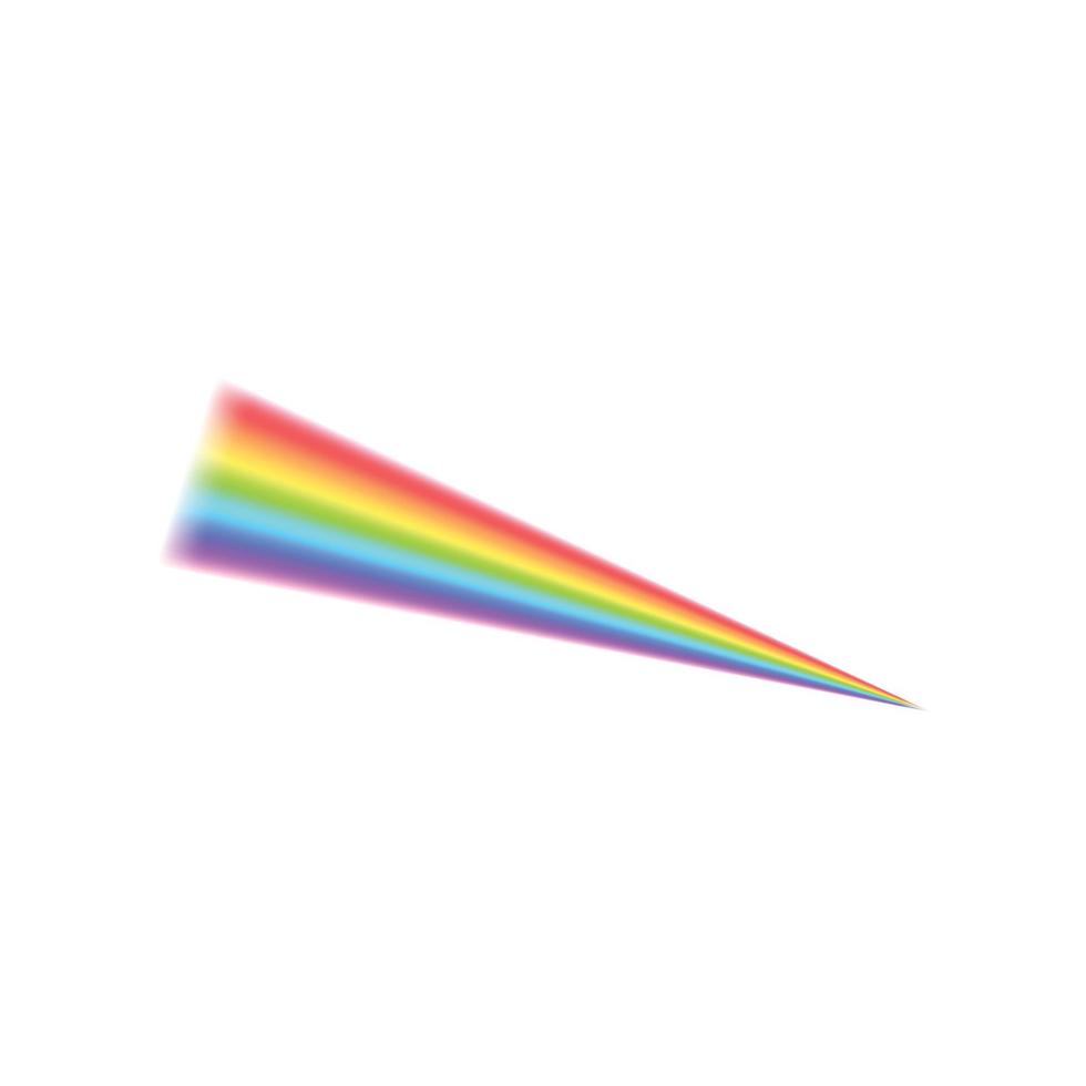 Rainbow icon, realistic style vector