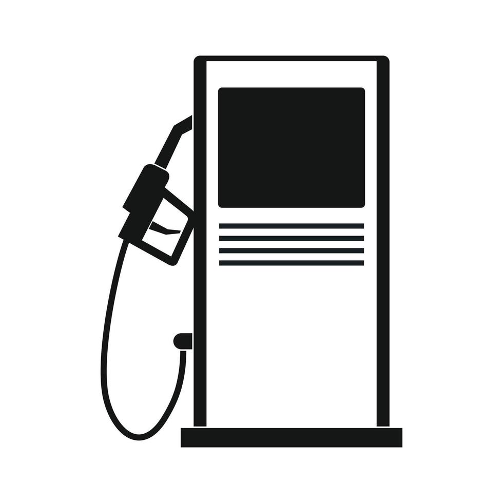 Gas station icon, simple style vector