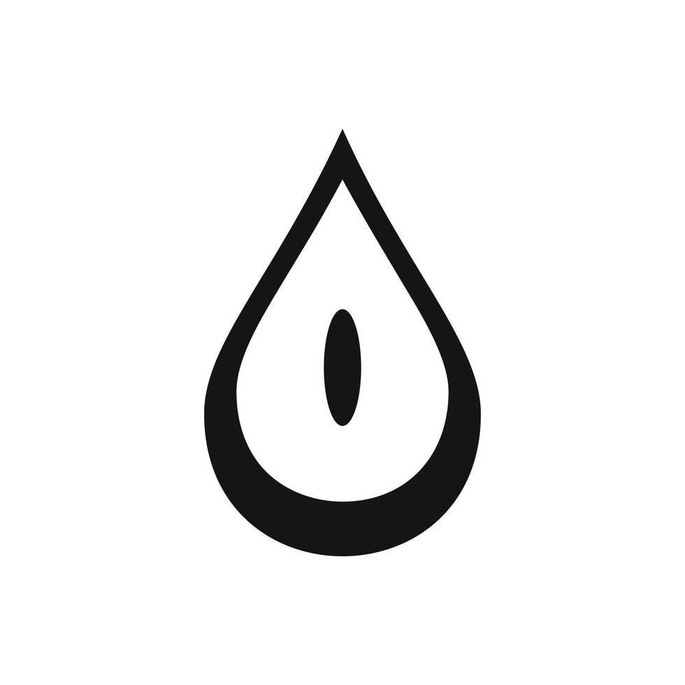 Honey drop black simple icon vector