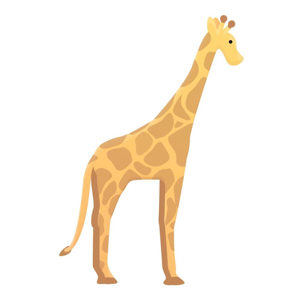 icono de jirafa, estilo de dibujos animados vector