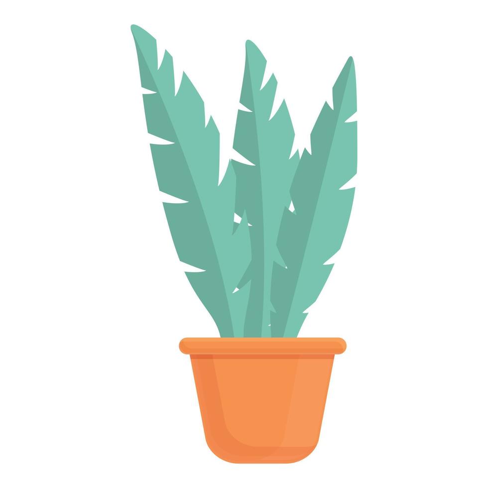 Scientist flower pot icon, cartoon style vector