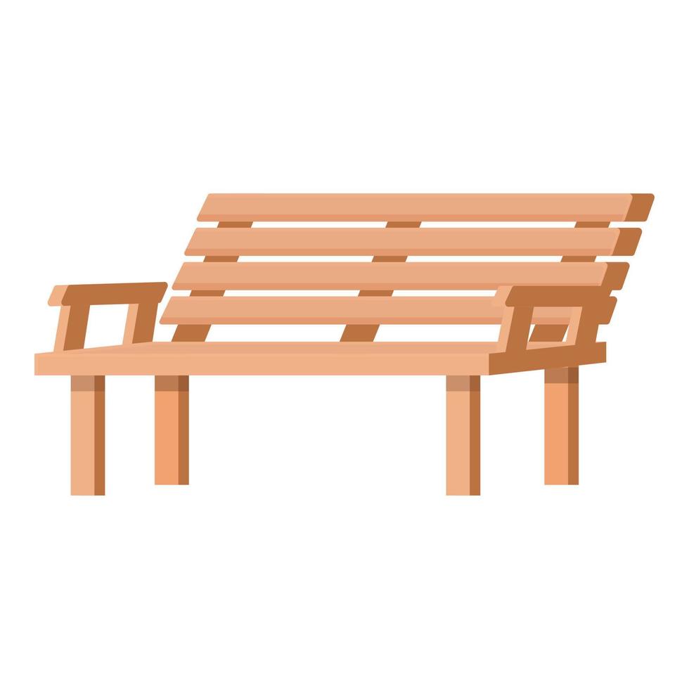 Classic bench icon cartoon vector. Patio furniture vector