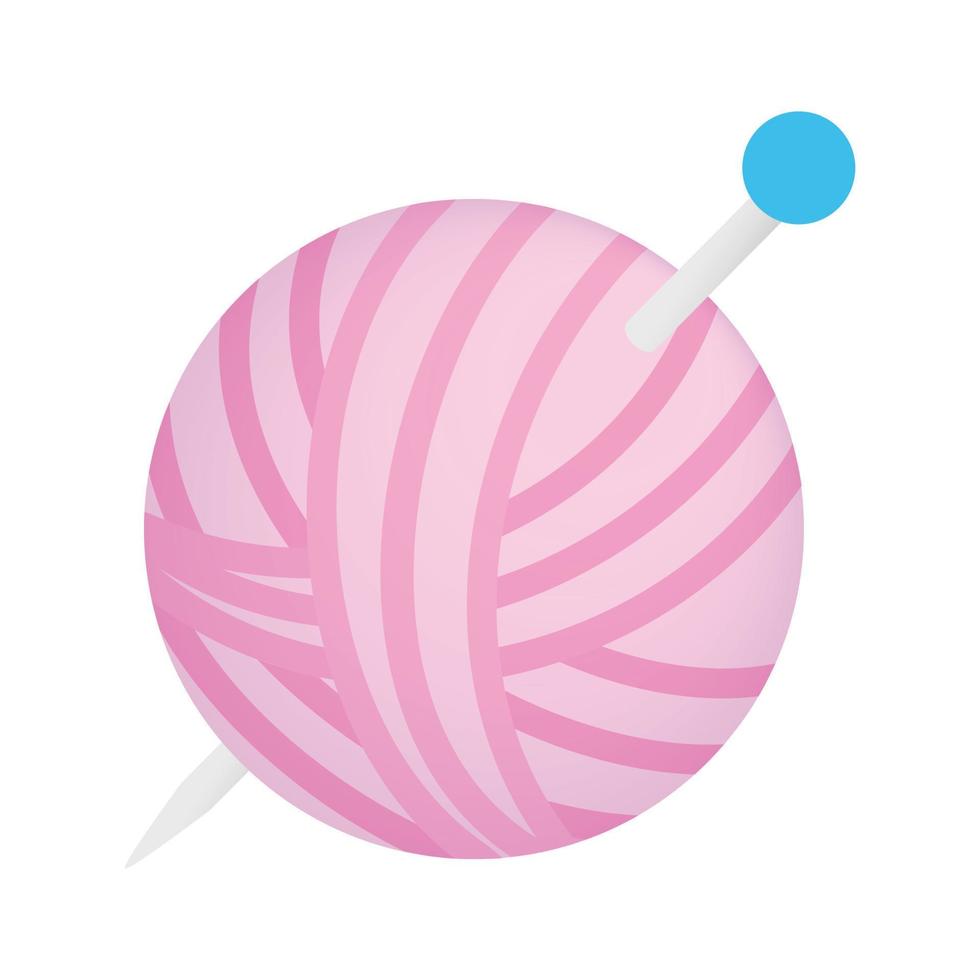 Ball of thread isometric 3d icon vector