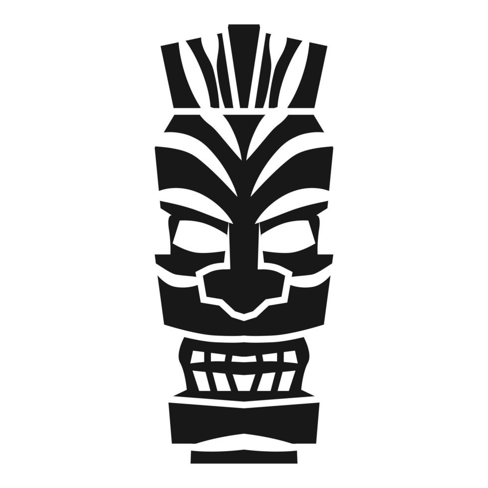 Tribal mystery idol icon, simple style vector