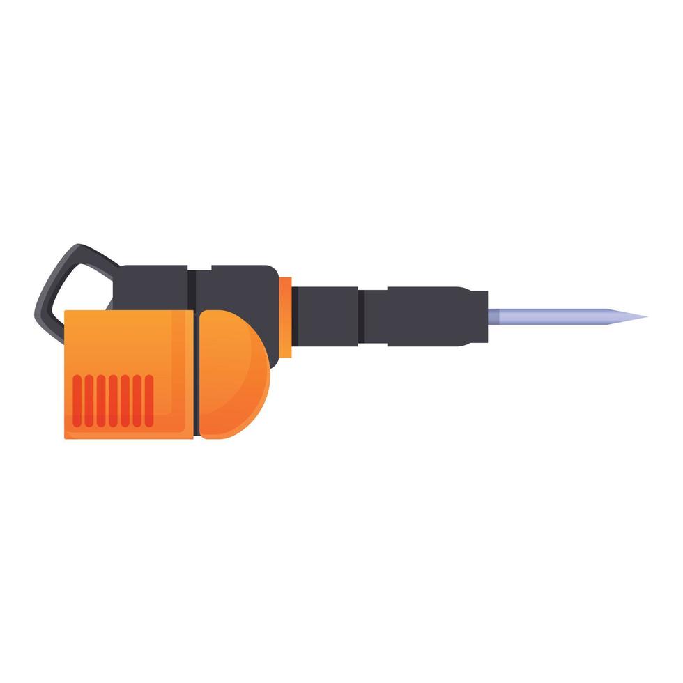 Jack hammer icon, cartoon style vector