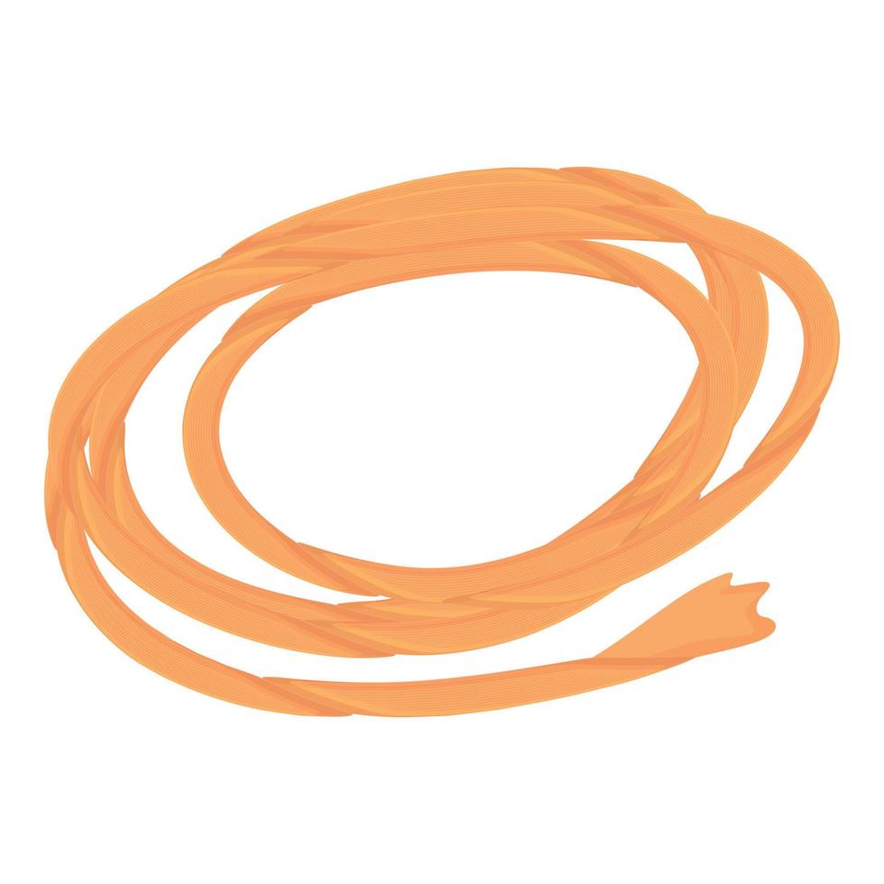 Rope lasso icon, cartoon style vector