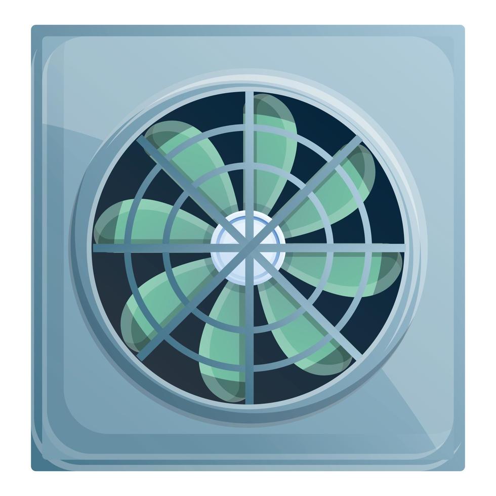 Rotor fan ventilation icon, cartoon style vector