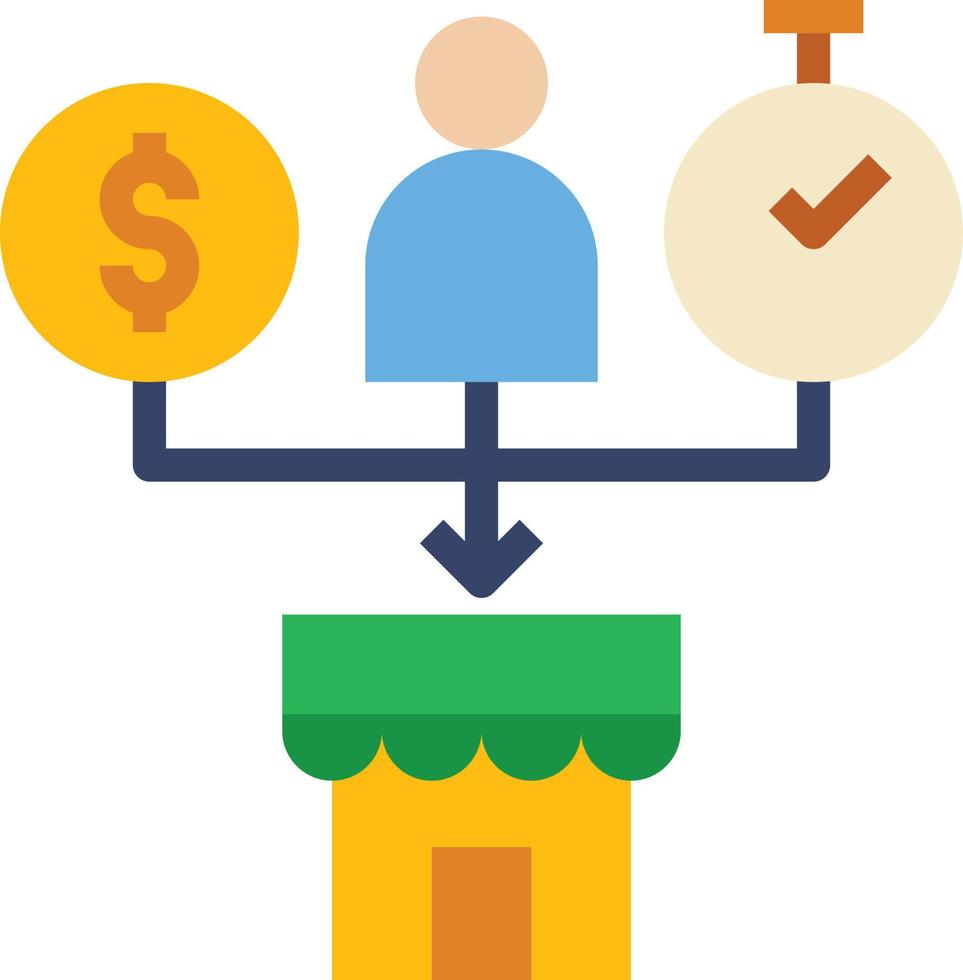 investment money finance management store - flat icon vector