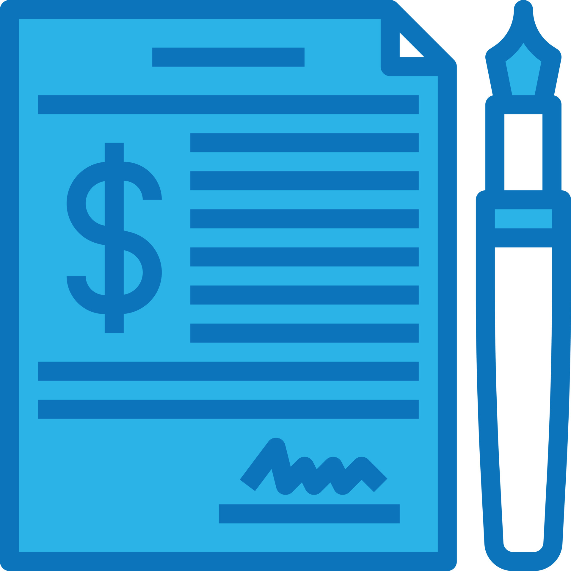 signed document loan debt banking - blue icon 14364890 Vector Art at