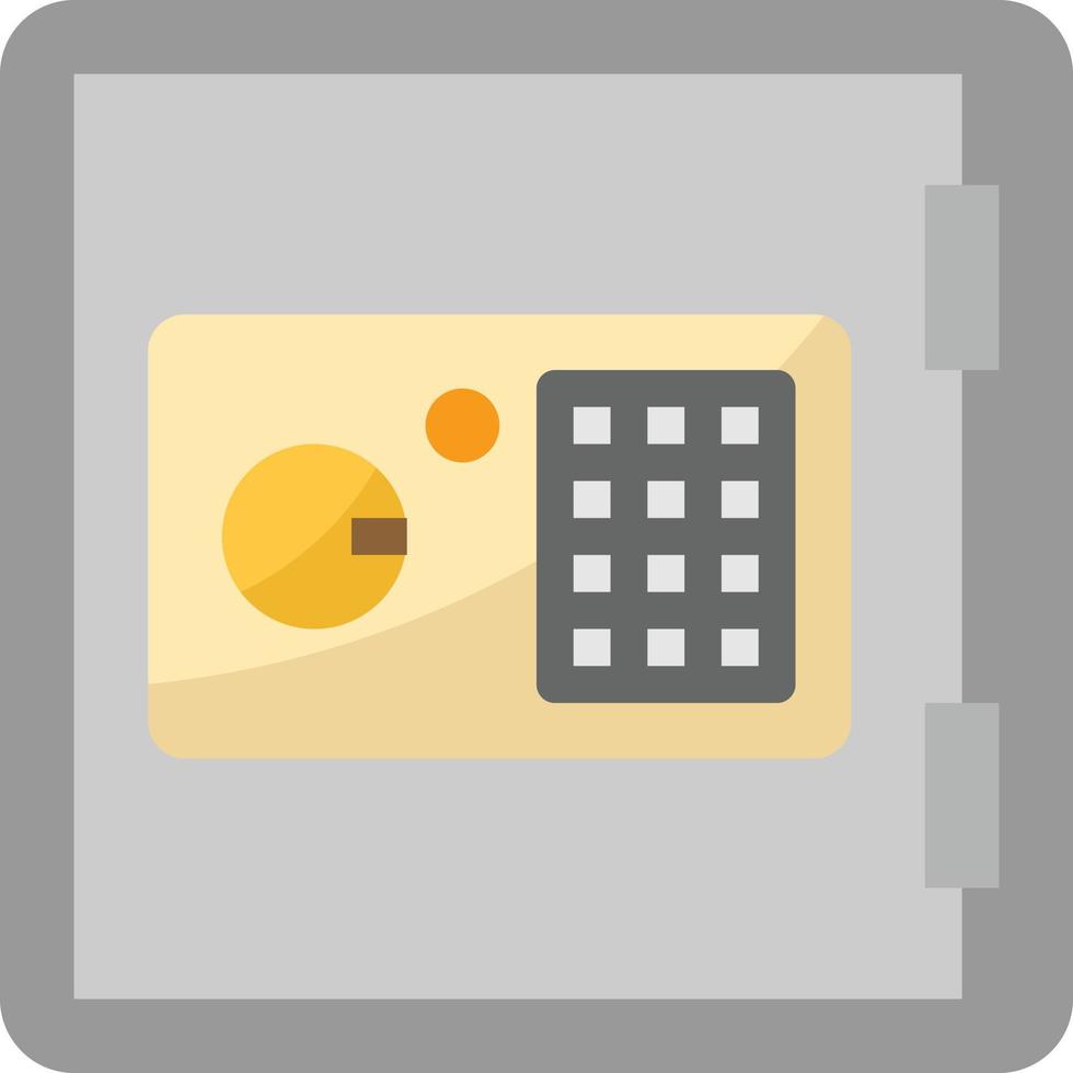 safe box deposit confidential security banking - flat icon vector