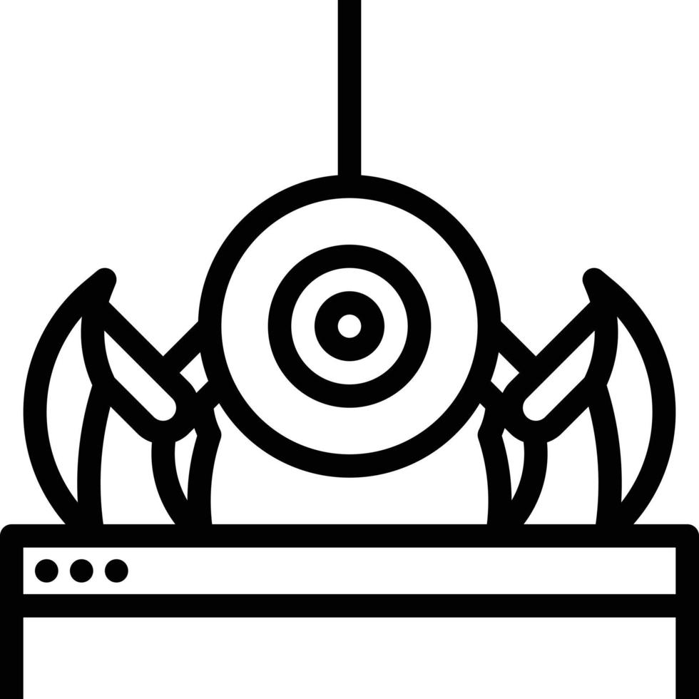 rastrear araña robot sitio web seo - icono de contorno vector