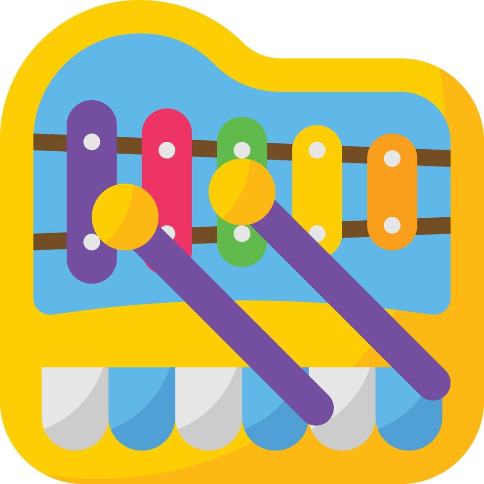 instrument musical toy baby accessories - flat icon vector