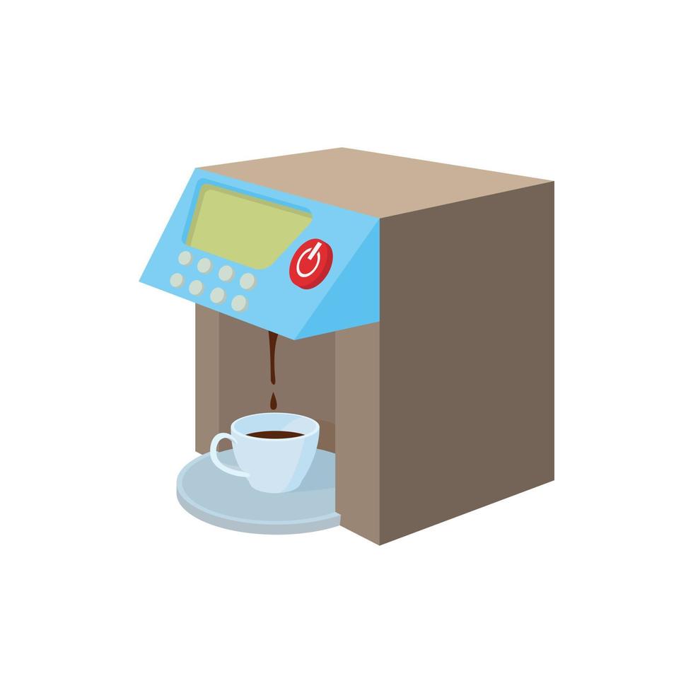 Coffee machine icon, cartoon style vector