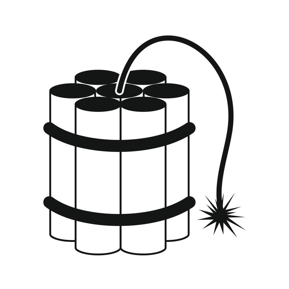 Dynamite sticks black icon vector