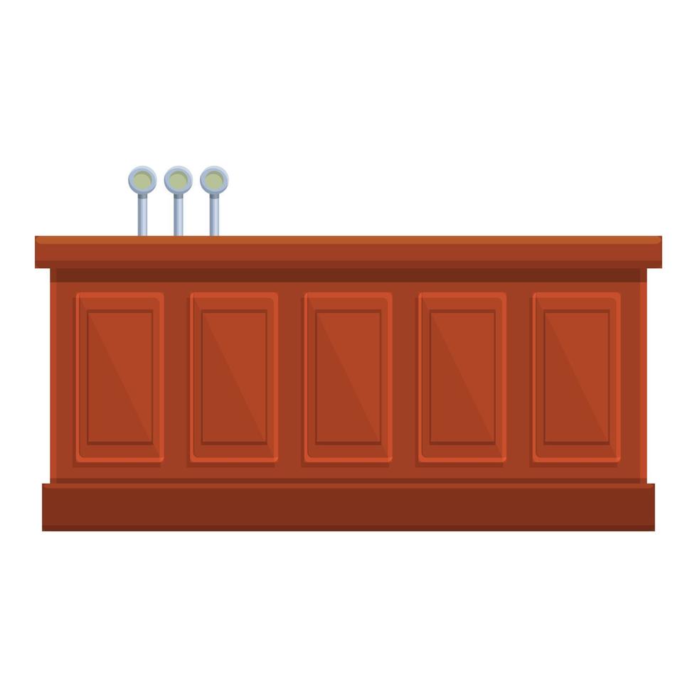 Drink bar counter icon, cartoon style vector