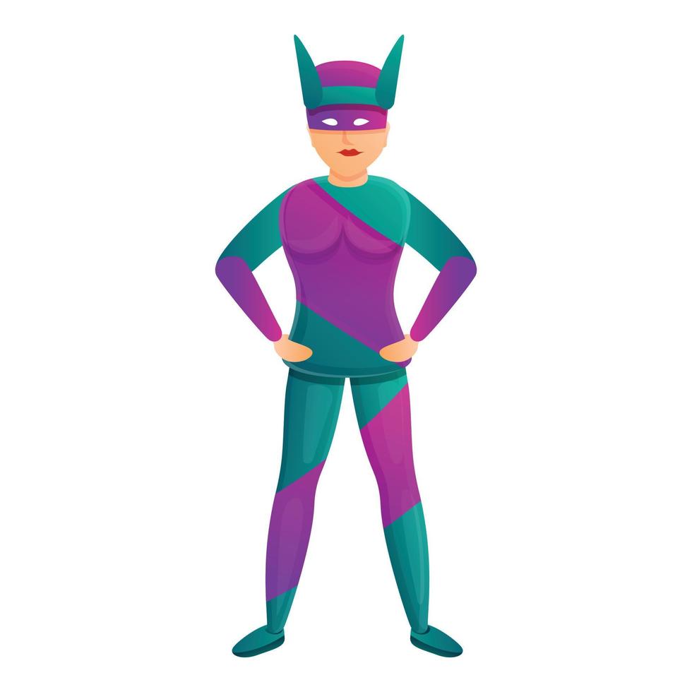 Famous superhero icon, cartoon style vector