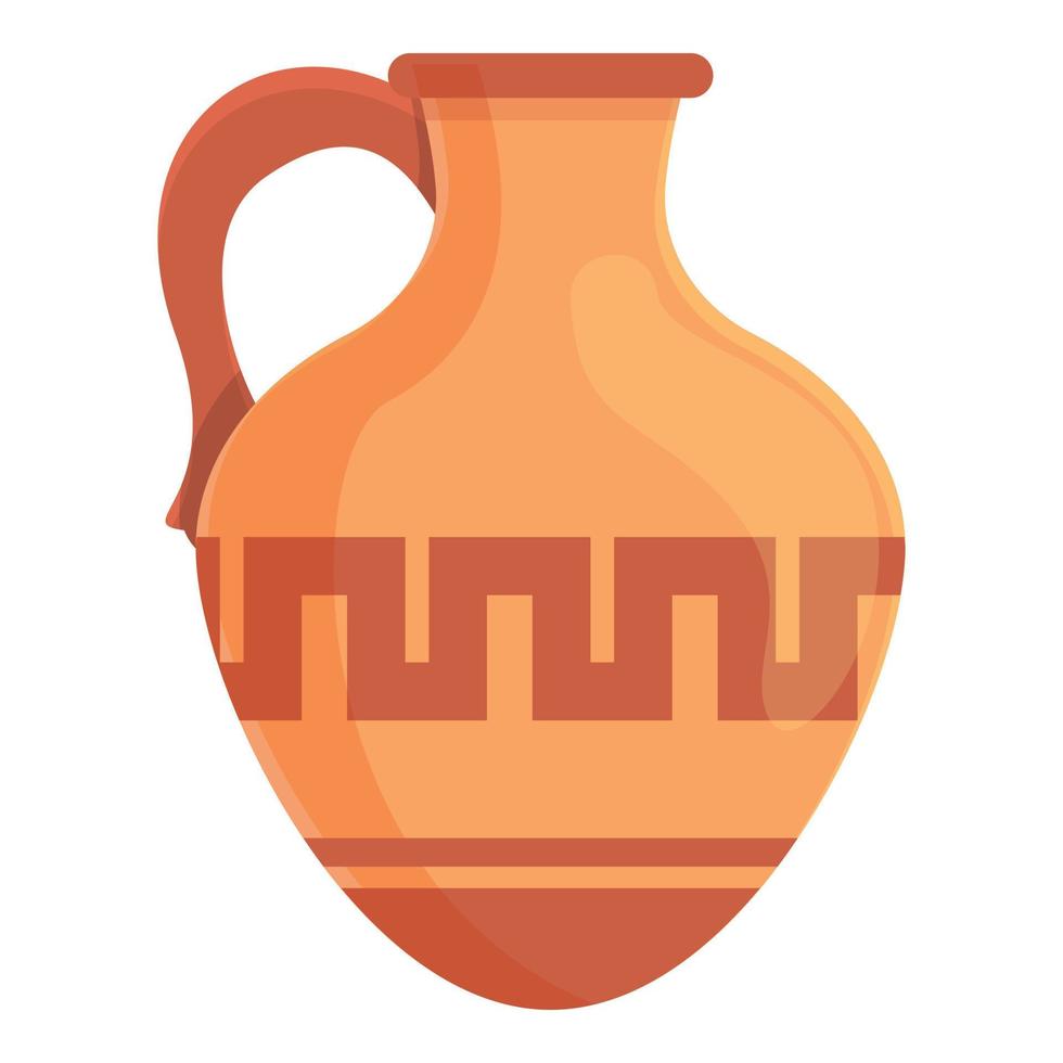 Amphora icon, cartoon style vector