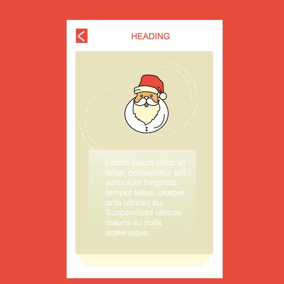 vector de diseño de diseño de banner vertical móvil de santa claus