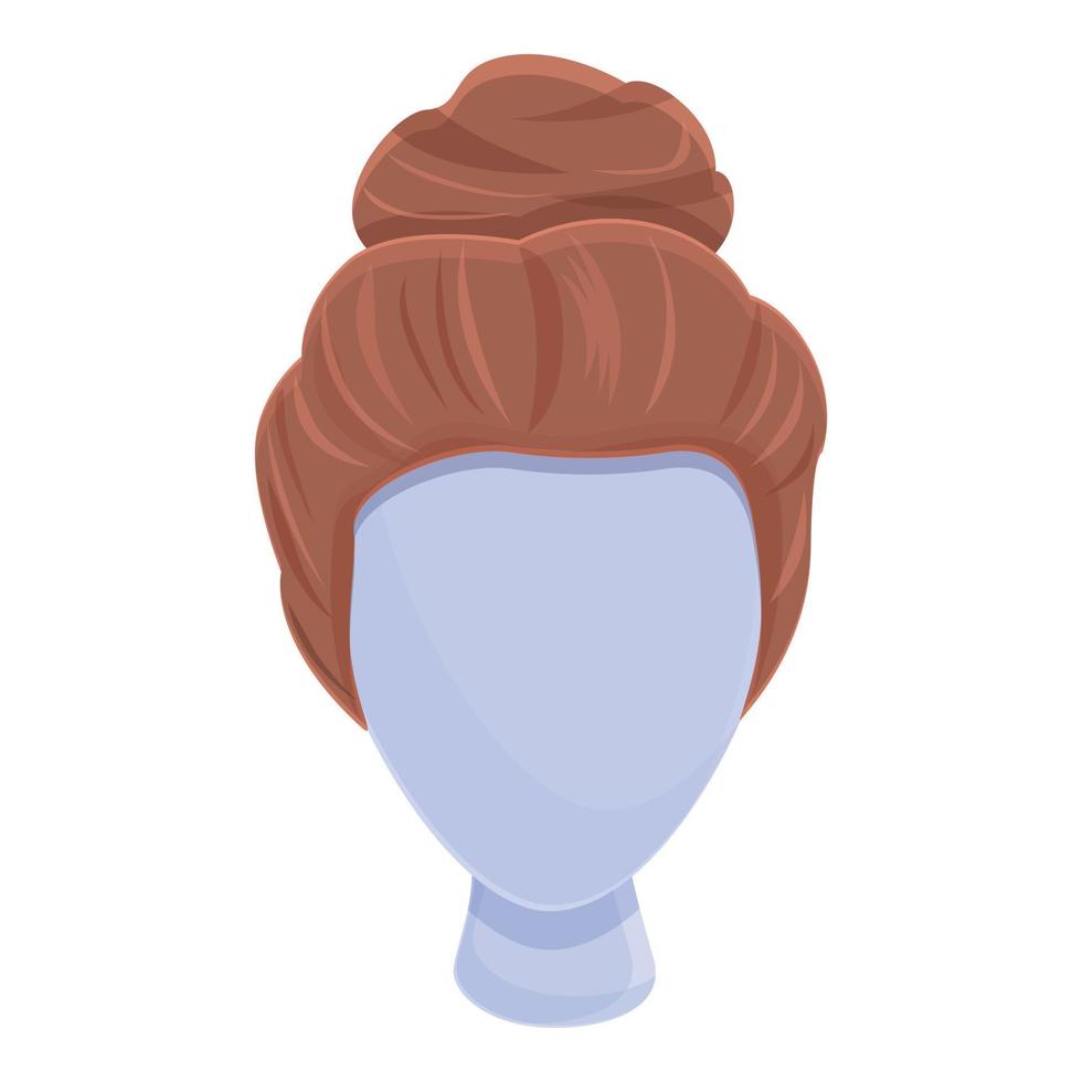 Business wig icon, cartoon style vector