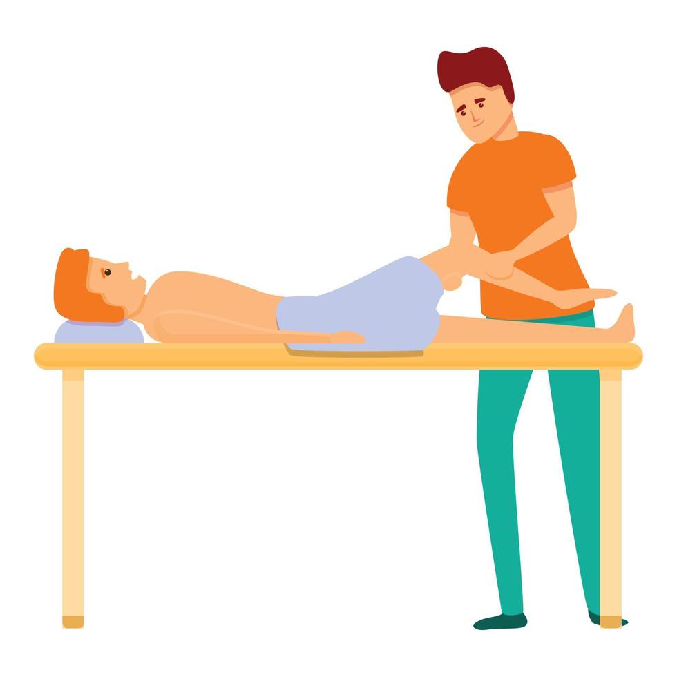 Foot massagist icon, cartoon style vector