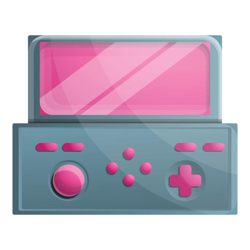 Game console icon, cartoon style vector