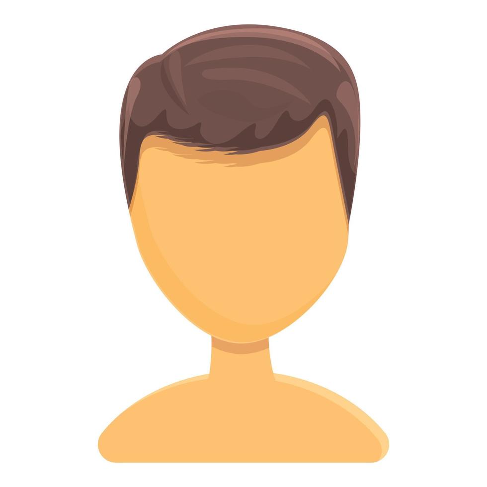 Cropped hair icon, cartoon style vector