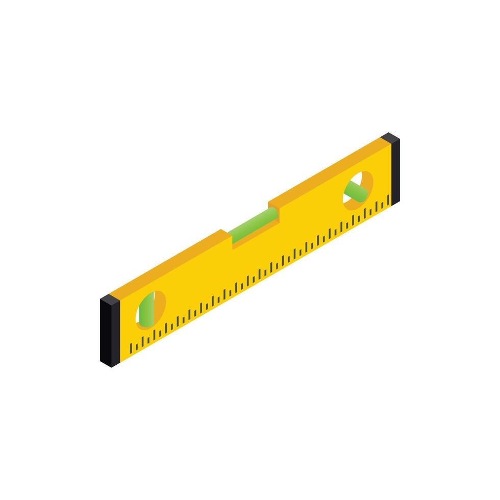 Level measurement icon, isometric 3d style vector