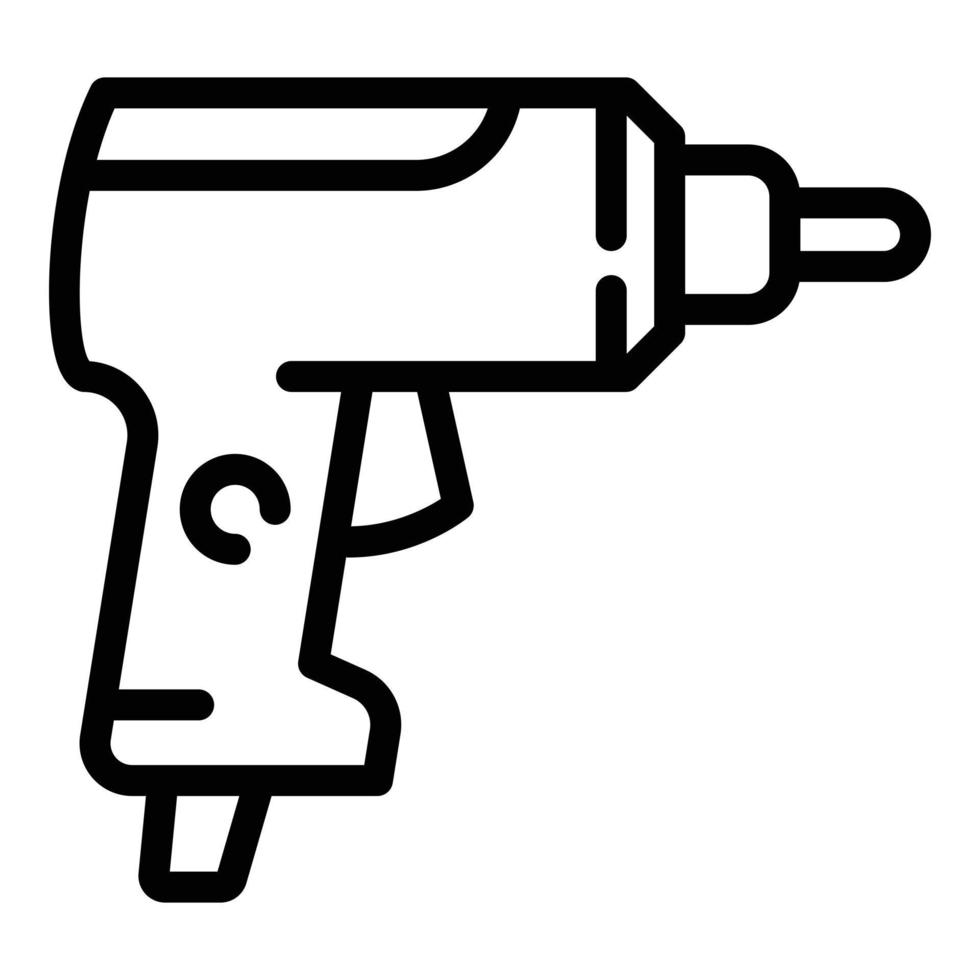 Electric drilling machine icon, outline style vector