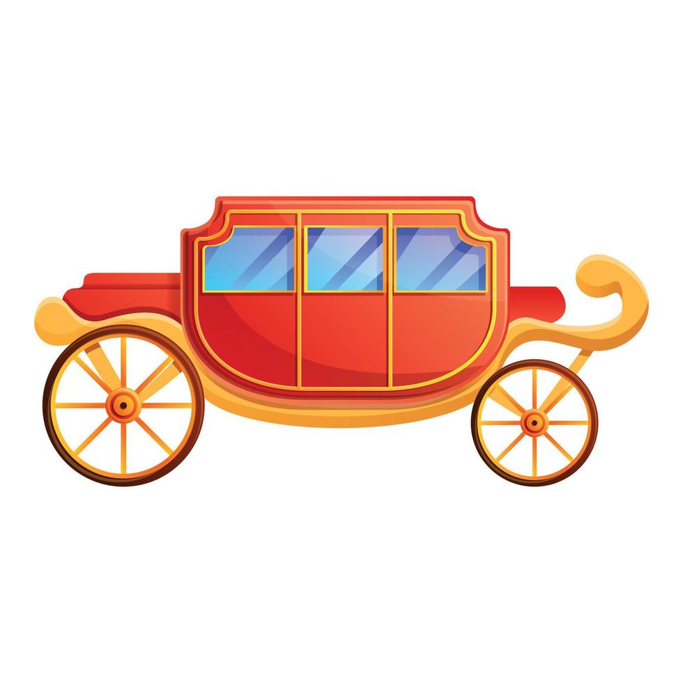 Luxury brougham icon, cartoon style vector