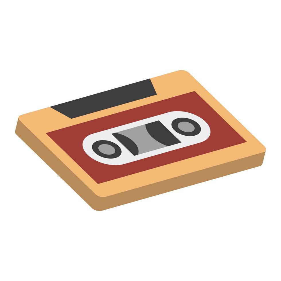 Cassettes isometric 3d icon vector