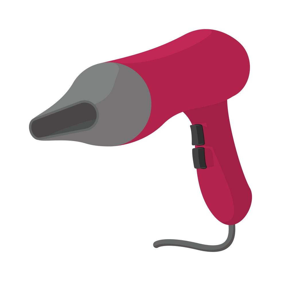 Pink hairdryer cartoon icon vector